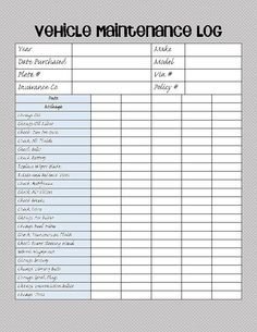 Vehicle Maintenance Log Excel 6532 Hvac Service order Invoice form W Large format