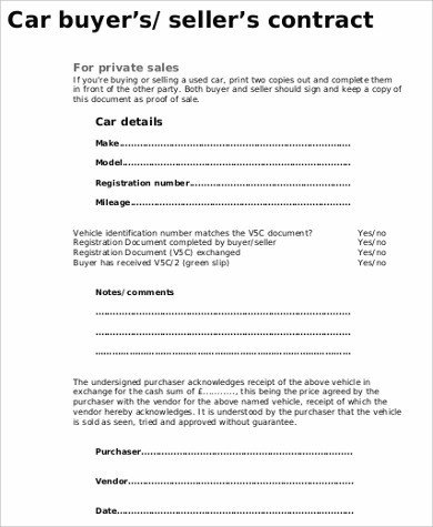 Vehicle Payment Contract Template 9 Payment Agreement form Sample Free Samples Examples