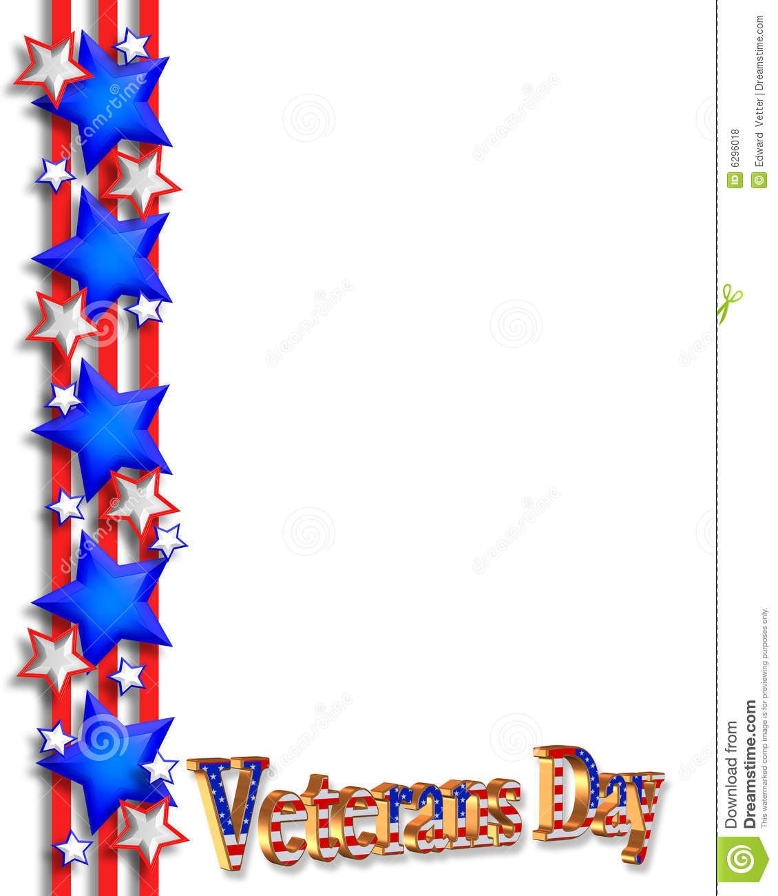Veterans Day Borders Veterans Day Background 3d Stock Illustration