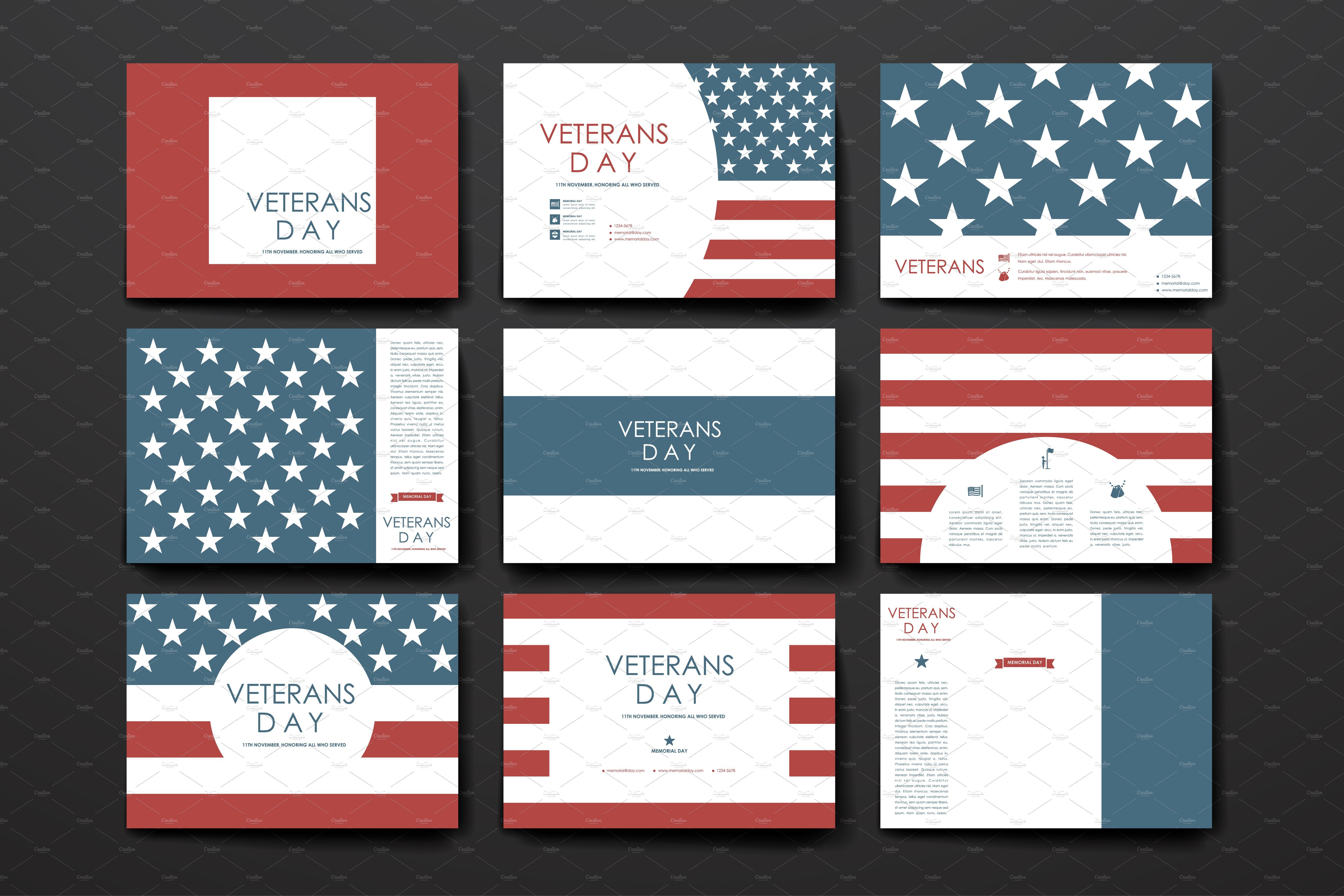 Veterans Day Program Template Veterans Day Banner Templates Card Templates Creative