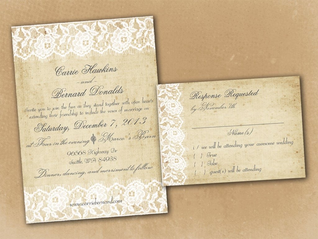 Vintage Wedding Invitation Templates Vintage Wedding Invitation Template