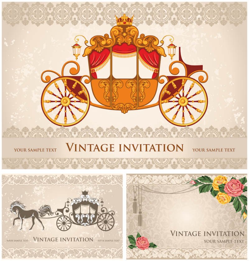 Vintage Wedding Invitation Templates Wedding