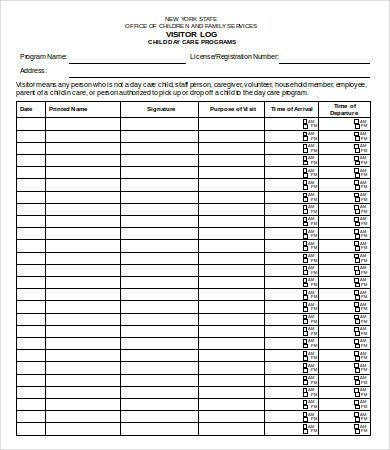 Visitor Sign In Sheet Visitor Sign In Sheet Template 13 Free Word Pdf