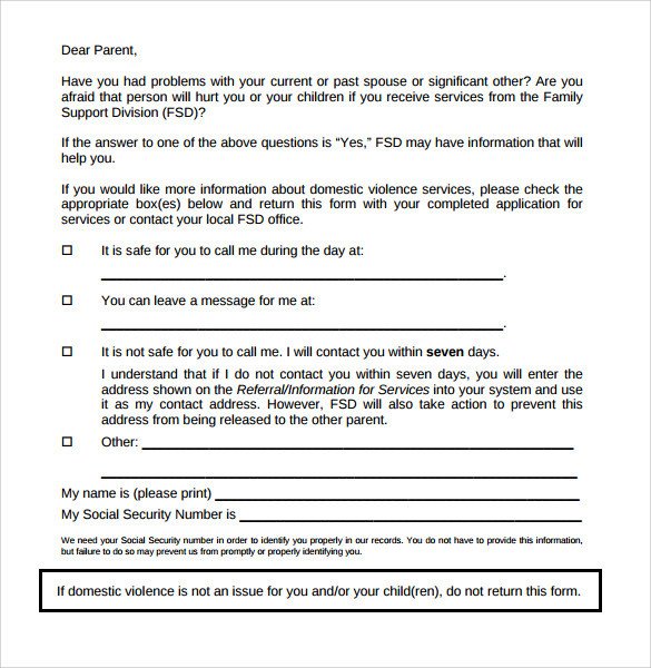 Voluntary Child Support Agreement Template Sample Child Support Agreement 5 Documents In Pdf Word