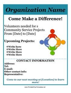 Volunteer Recruitment Flyer Template 1000 Images About Printable On Pinterest