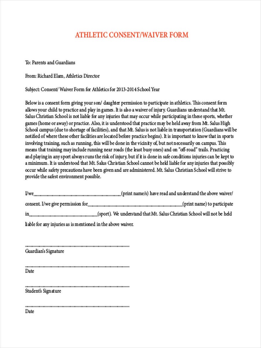 Waiver form Template for Sports 8 Sports Waiver form Samples Free Sample Example Waiver form Template for Sports 8 Sports Waiver form Samples Free Sample Example