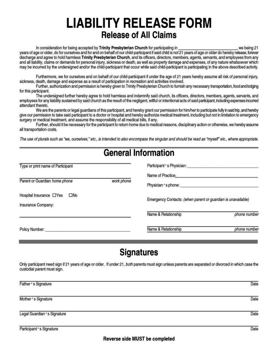 Waiver form Template for Sports Sports Liability Waiver form Template Sampletemplatess