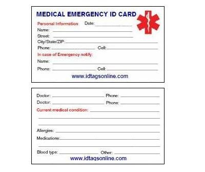 Wallet Id Card Template 8 Best Of Free Printable Medical Cards Free