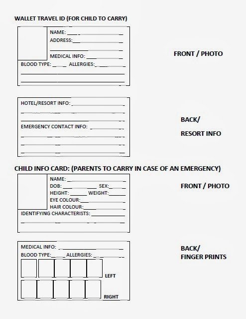 Wallet Id Card Template Cathy Thinking Out Loud Easy to Make Kids Id &
