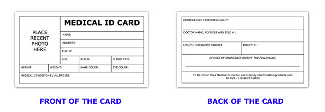 Wallet Id Card Template Id Card Template Medical Inf…