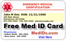 Wallet Id Card Template Medical Ids Medication Pill Holders Med Id Wallet Card