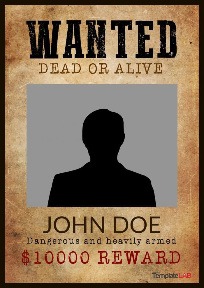 Wanted Poster Template Free Printable 29 Free Wanted Poster Templates Fbi and Old West