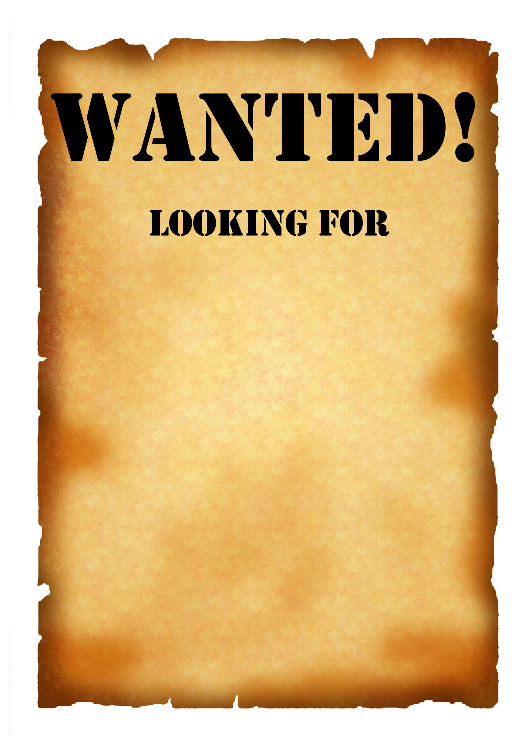 Wanted Poster Template Free Printable Wanted Poster Template