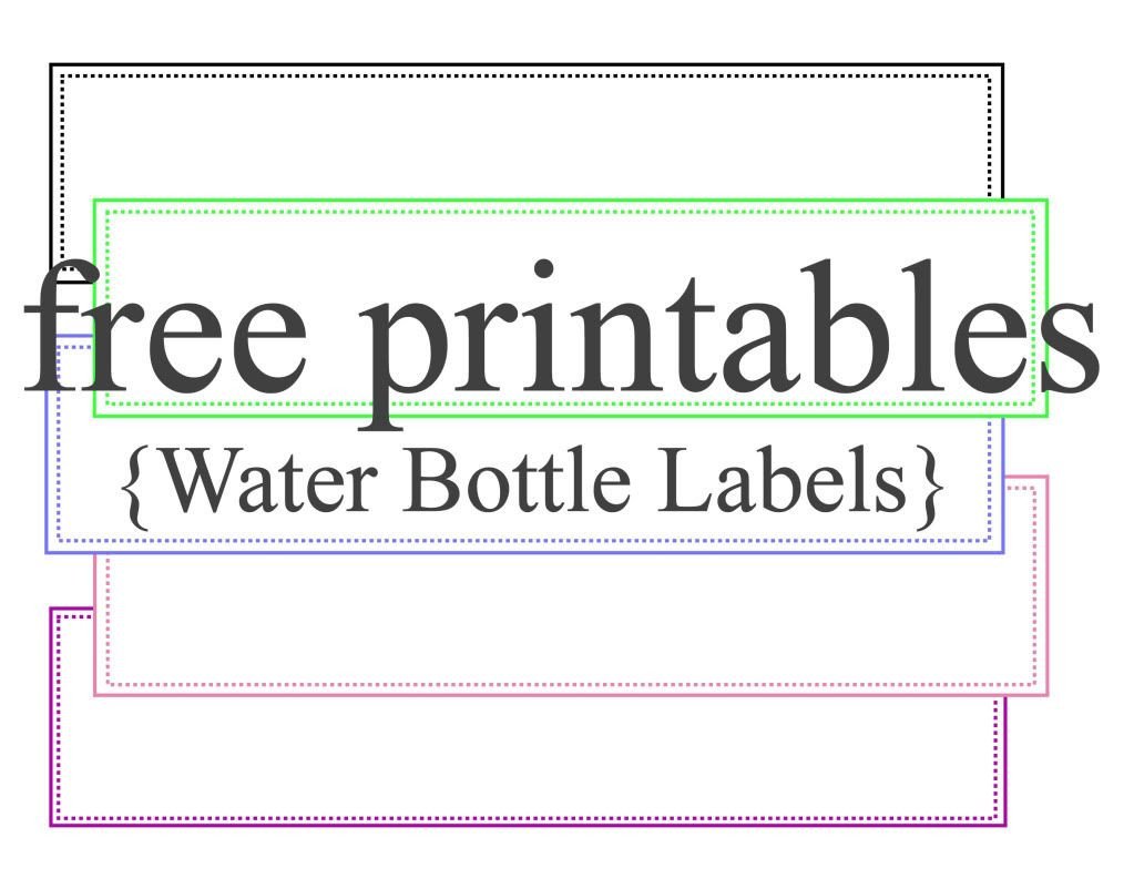 Water Bottle Label Template Free Water Bottle Labels Free Printables