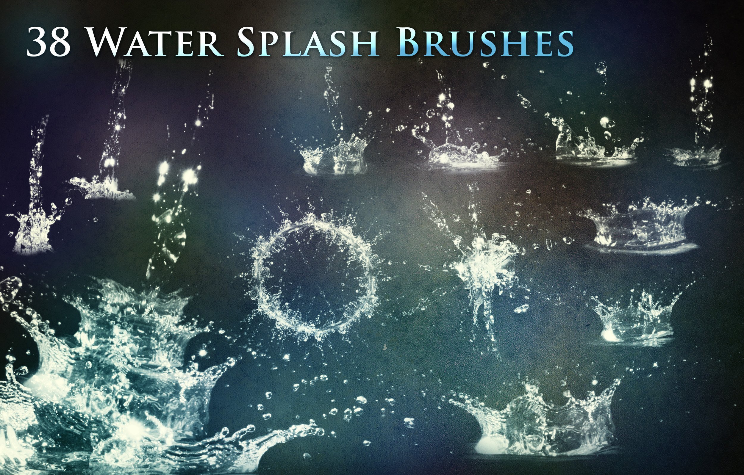 Water Splash Brush Photoshop 38 Water Splash Brushes Shop Add S Creative Market