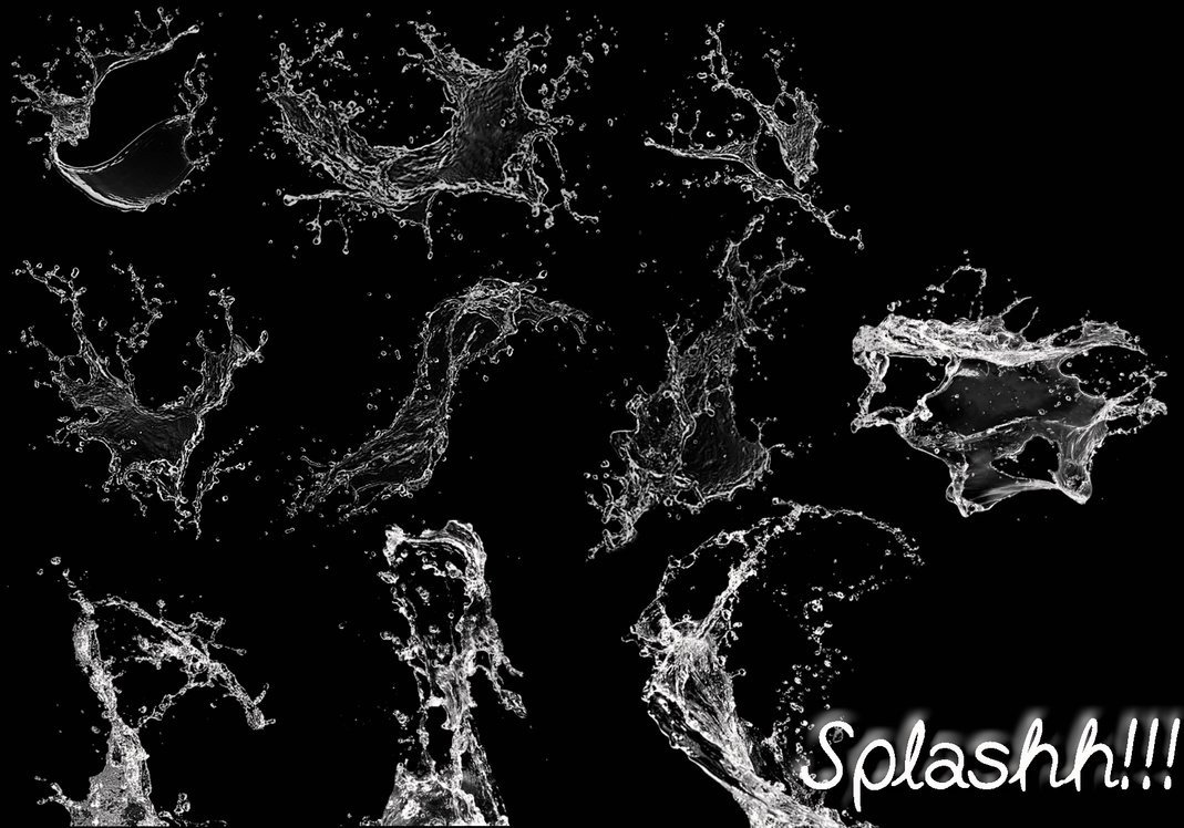 Water Splash Brush Photoshop Water Splashes Set Brushes Fbrushes