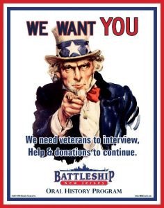 We Want You Poster oral History Battleship New Jersey