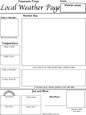 Weather Journal Template Weather at Enchantedlearning