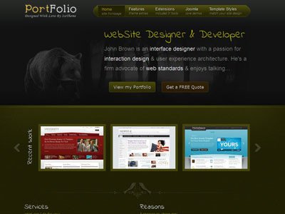 Web Developer Portfolio Templates It Portfolio Joomla Template