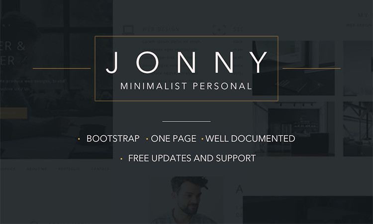 Web Developer Portfolio Templates Jonny Minimal Personal Portfolio Template