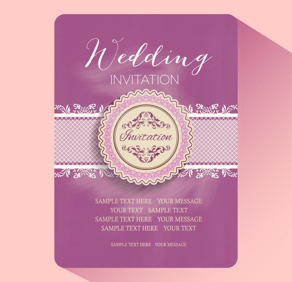 Wedding Card Template Free Download Editable Wedding Invitations Free Vector 3 937