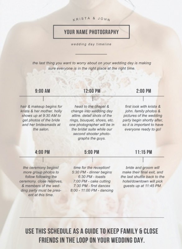 Wedding Day Schedule Templates 28 Wedding Schedule Templates &amp; Samples Doc Pdf Psd