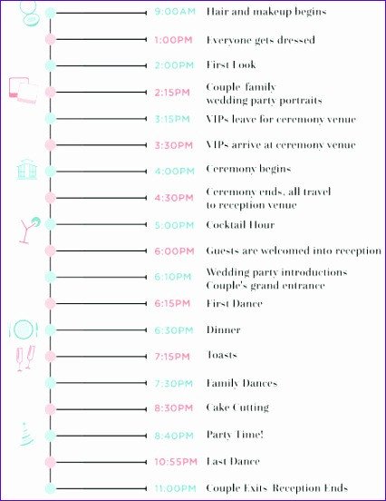 Wedding Day Timeline Template Excel 12 Wedding Day Itinerary Template Excel Exceltemplates
