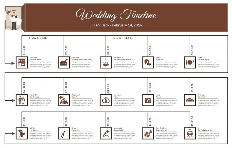 Wedding Day Timeline Template Excel 29 Wedding Timeline Template Word Excel Pdf Psd
