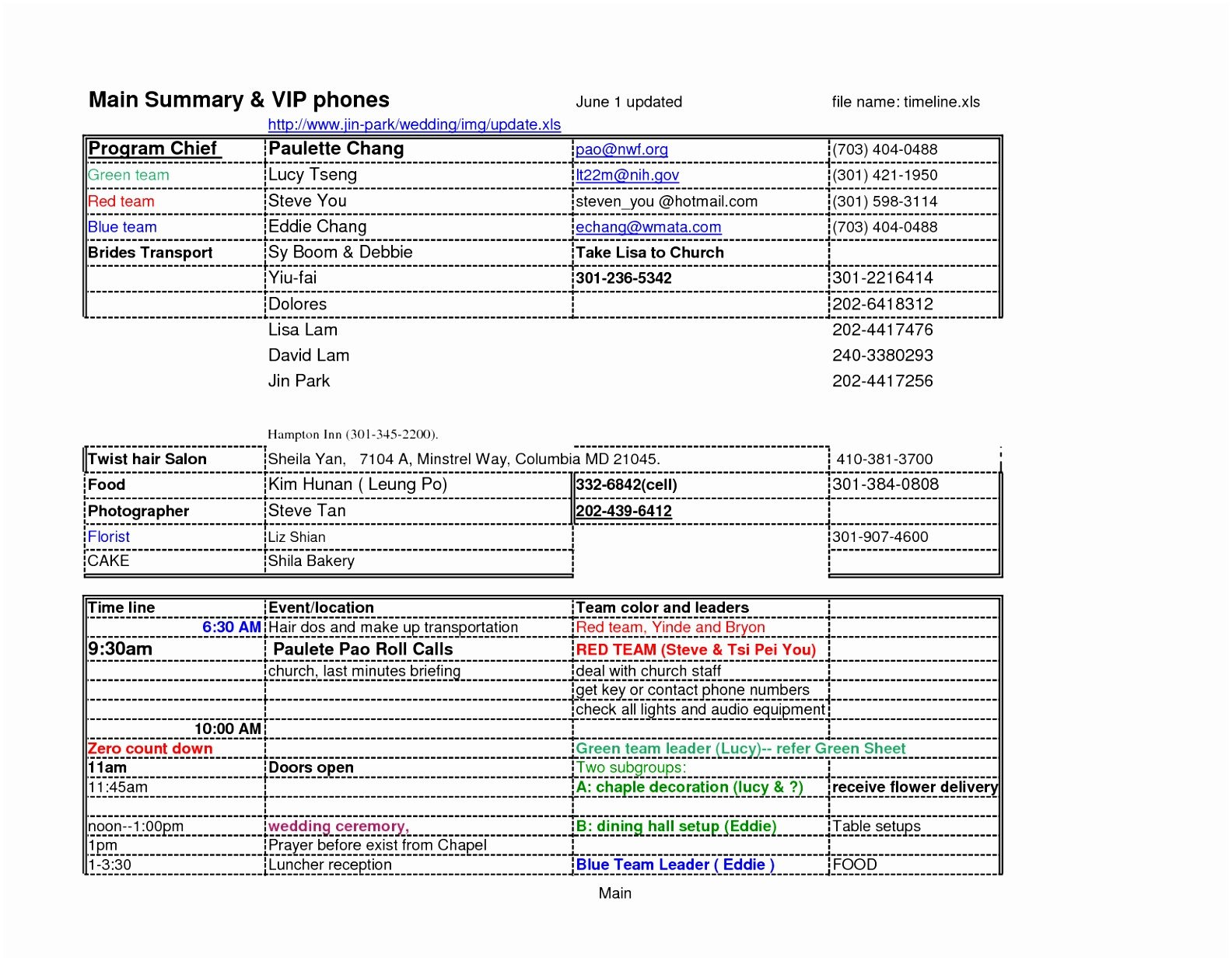 Wedding Day Timeline Template Excel 9 Day Wedding Timeline Template Excel Etyye