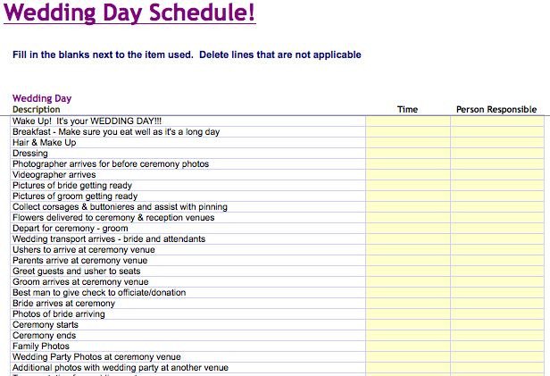 Wedding Day Timeline Template Excel Best 25 Wedding Timeline Template Ideas On Pinterest