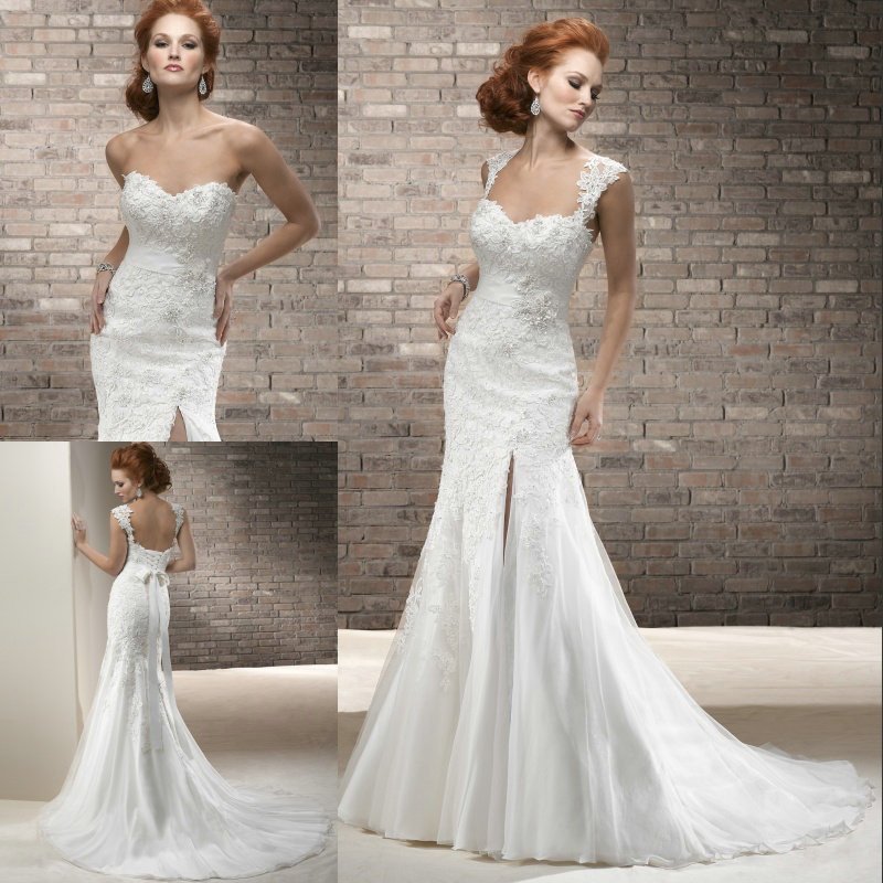 Wedding Dress Patterns Free Charm Fashion 2015 Fabulous Appliqued Sweetheart Cap