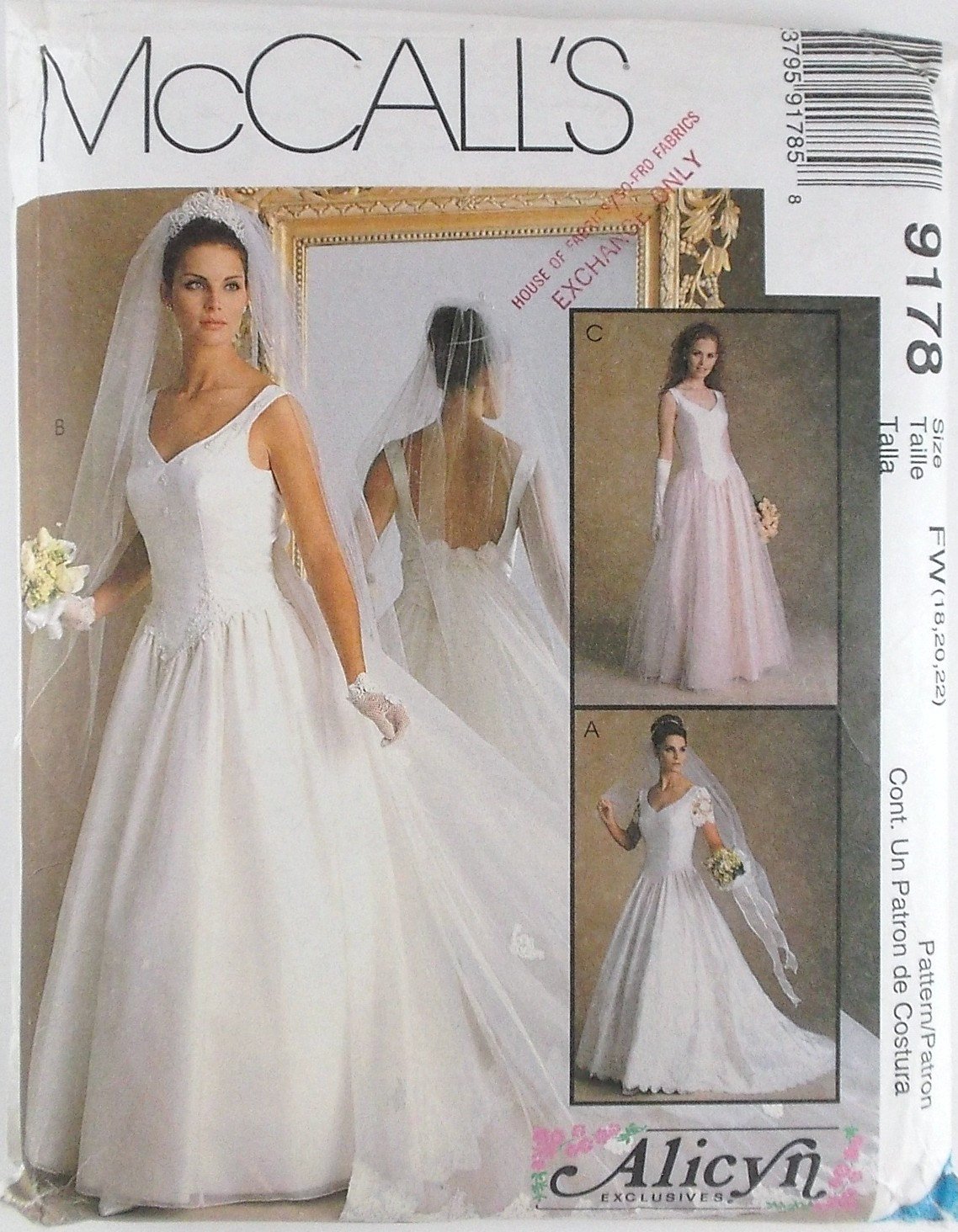 Wedding Dress Patterns Free Misses Bridal Gowns Dress Plus Sizes Mccalls Pattern 9178