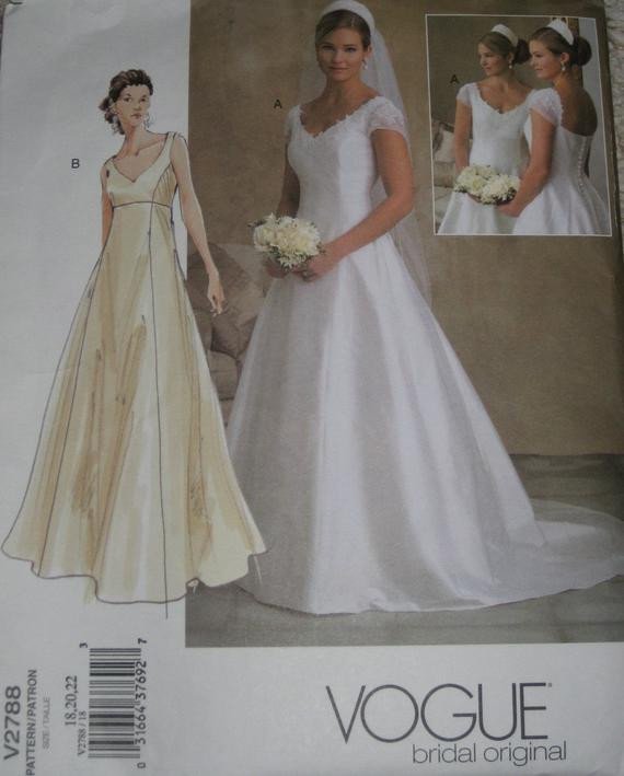 Wedding Dress Patterns Free Vogue 2788 Wedding Dress Sewing Pattern Full Figure Plus Size