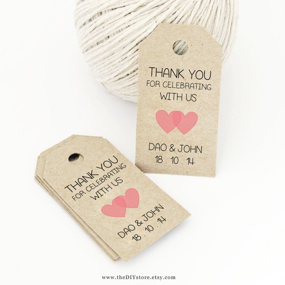 Wedding Favors Tags Template Favor Tag Template Printable Small Double Heart Design