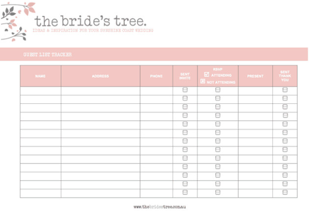 Wedding Guest List Excel Wedding Guest Lists Excel Find Word Templates