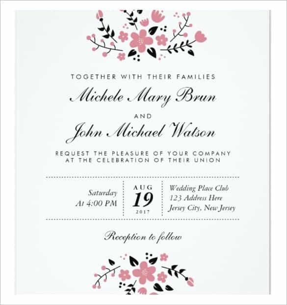 Wedding Invite Wording Template 85 Wedding Invitation Templates Psd Ai