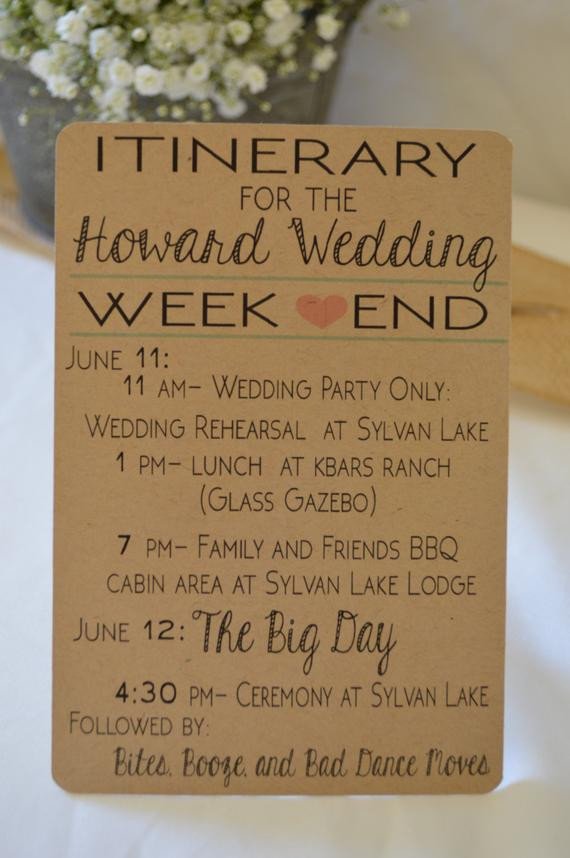 Wedding Itinerary for Guests Wedding Weekend Itinerary Destination Wedding Hotel Guest