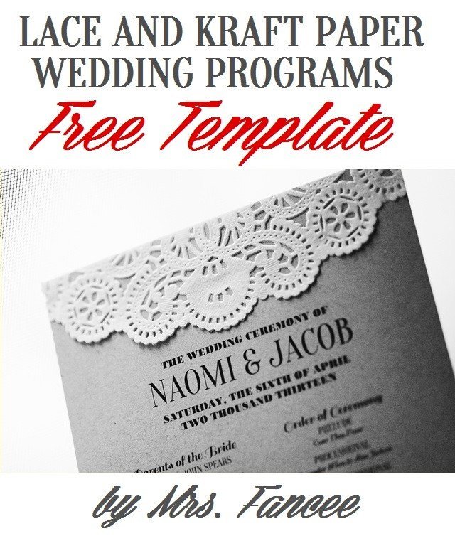 Wedding Programs Free Templates Wedding Program Template Mrs Fancee