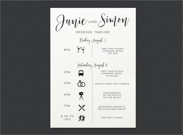 Wedding Reception Program Template 7 Wedding Reception Program Templates Psd Vector Eps