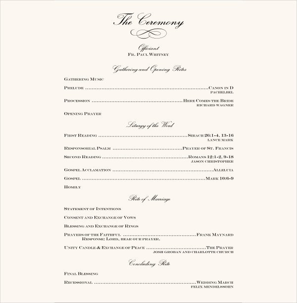 Wedding Reception Program Template 7 Wedding Reception Program Templates Psd Vector Eps