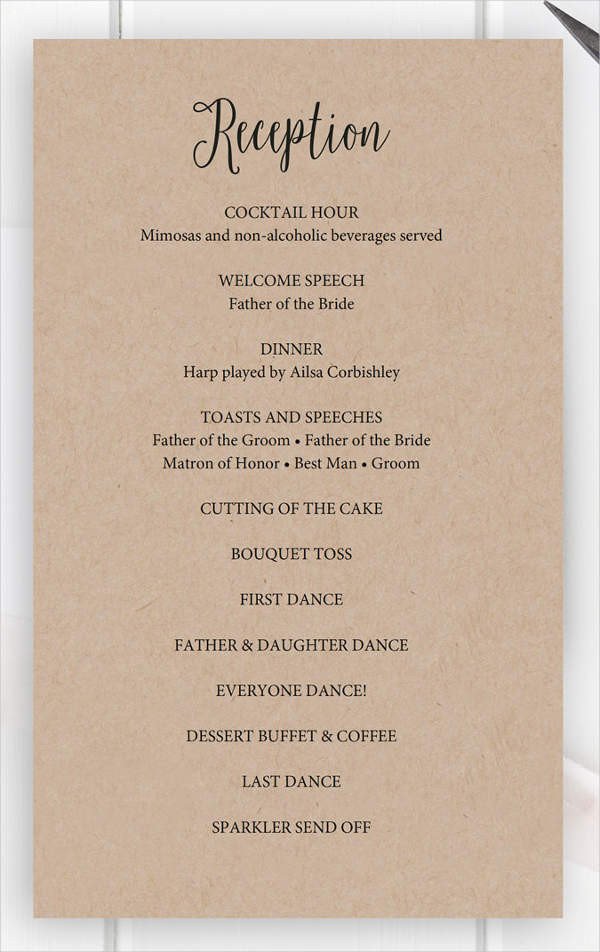 Wedding Reception Program Template 8 Wedding Party Program Templates Psd Vector Eps Ai Wedding Reception Program Template 8 Wedding Party Program Templates Psd Vector Eps Ai