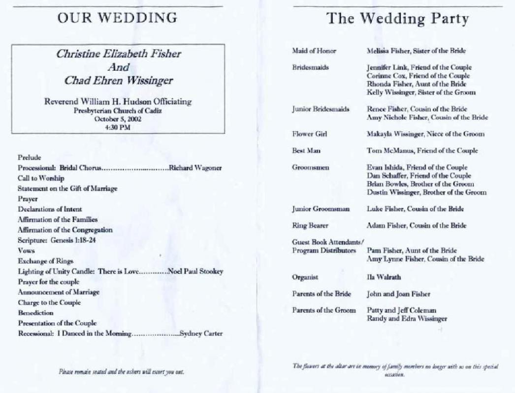 Wedding Reception Programme Template Wedding Reception Program Template