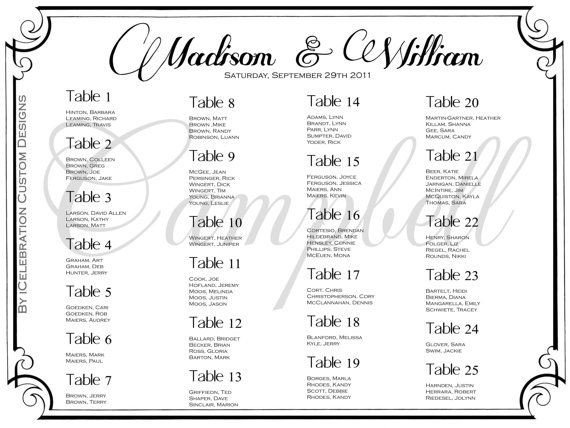 Wedding Reception Seating Charts Template 30 Best Images About Seating Chart On Pinterest