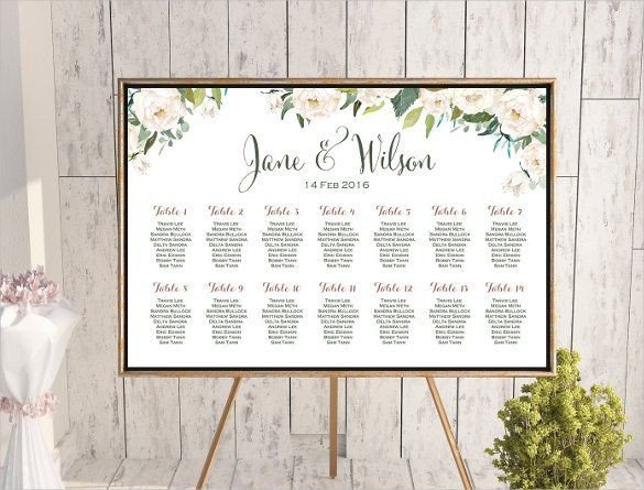 Wedding Reception Seating Charts Template Wedding Seating Chart Template Odds N Ends