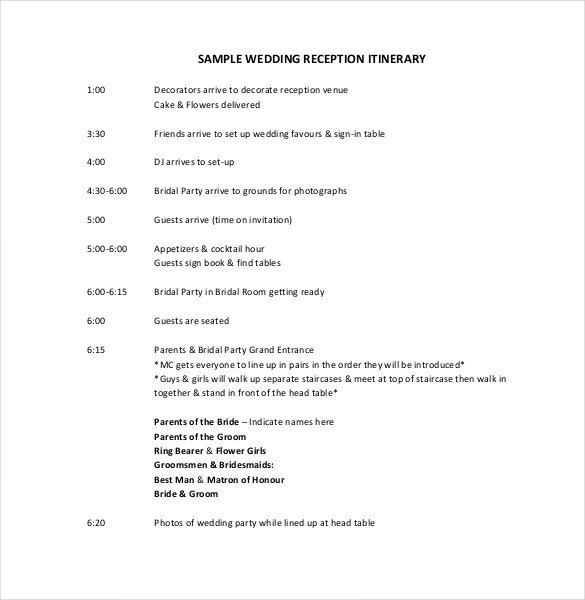 Wedding Reception Timeline Template 29 Wedding Timeline Template Word Excel Pdf Psd