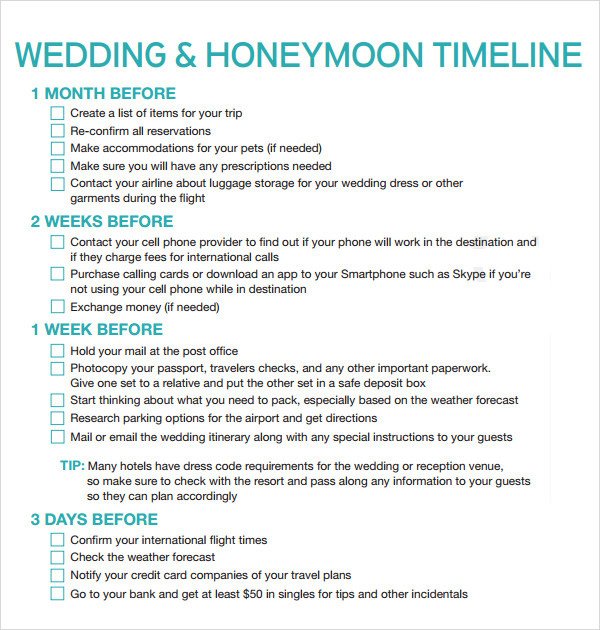 Wedding Reception Timeline Template Wedding Timeline Template 5 Download Documents In Pdf