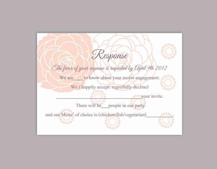 Wedding Rsvp Cards Template Diy Wedding Rsvp Template Editable Word File Instant