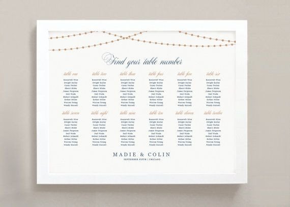 Wedding Seating Chart Poster Templates Printable Seating Chart Poster Template
