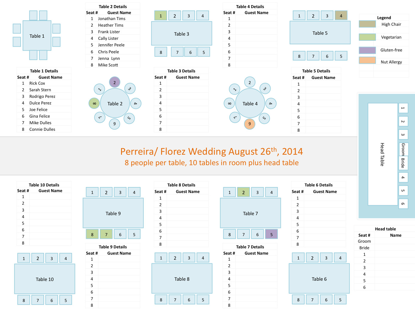 Wedding Seating Chart Template Wedding Planners tools Powerpoint Template for Seating