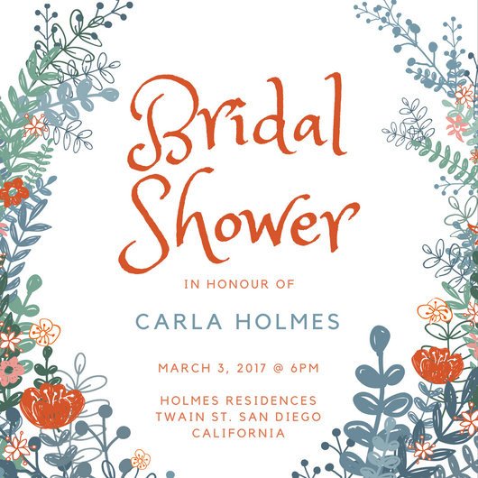 Wedding Shower Invitation Templates Customize 636 Bridal Shower Invitation Templates Online